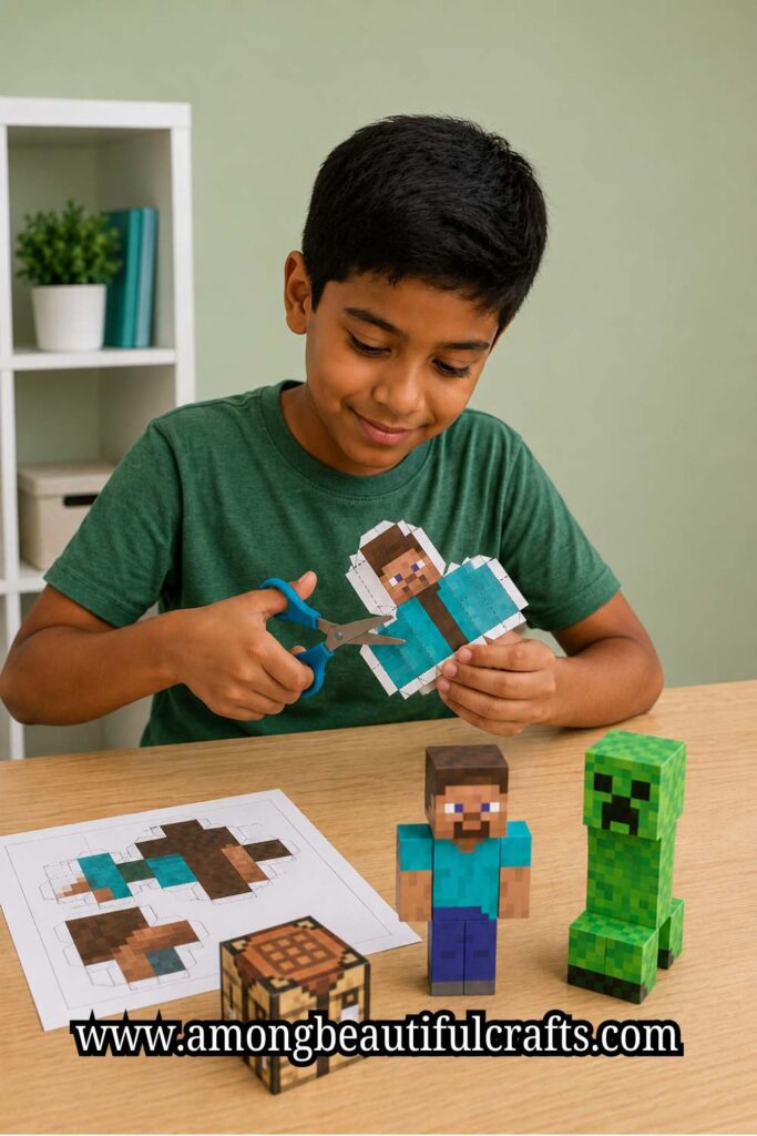 Craftable Paper 21 Easy Minecraft Paper Crafts Kids Can Finish in One Sitting - Among ...