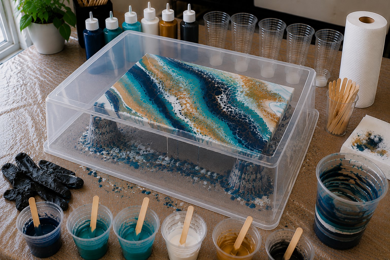 How to Create Acrylic Pour Art at Home