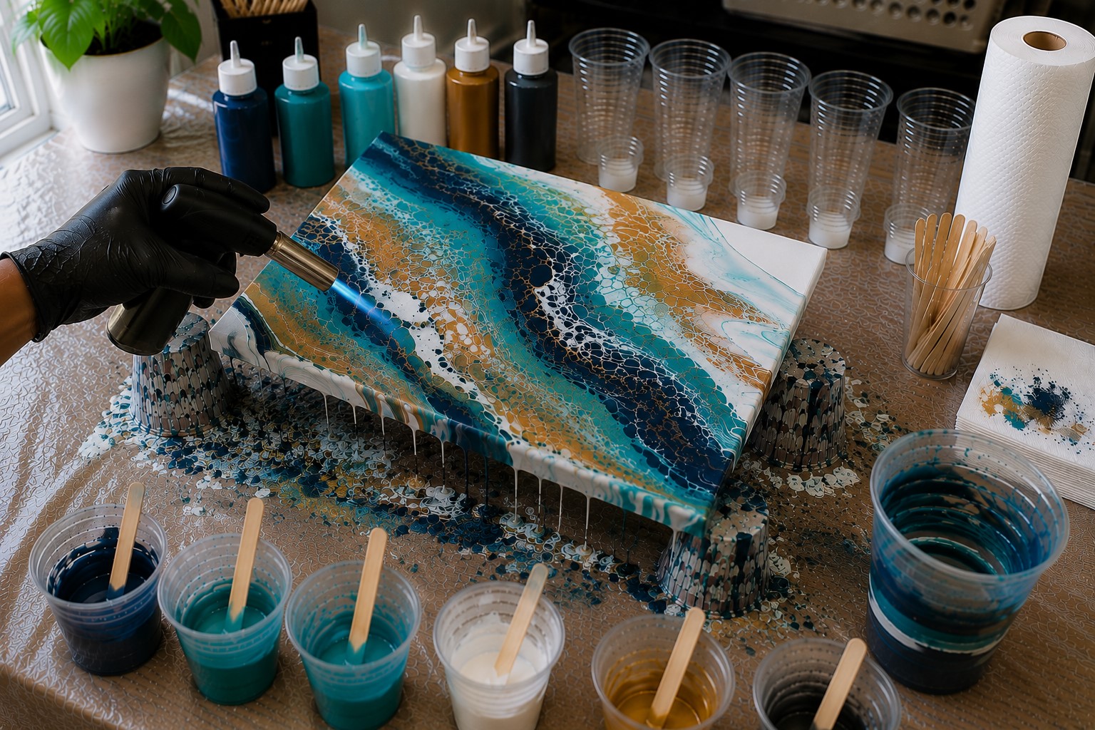 How to Create Acrylic Pour Art at Home