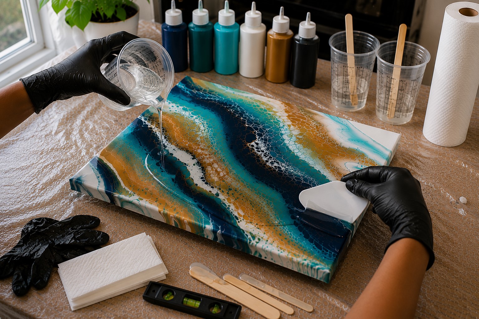 How to Create Acrylic Pour Art at Home